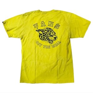 VANS Shirt OFF THE WALL Spell Out CHEETAH FACE Print